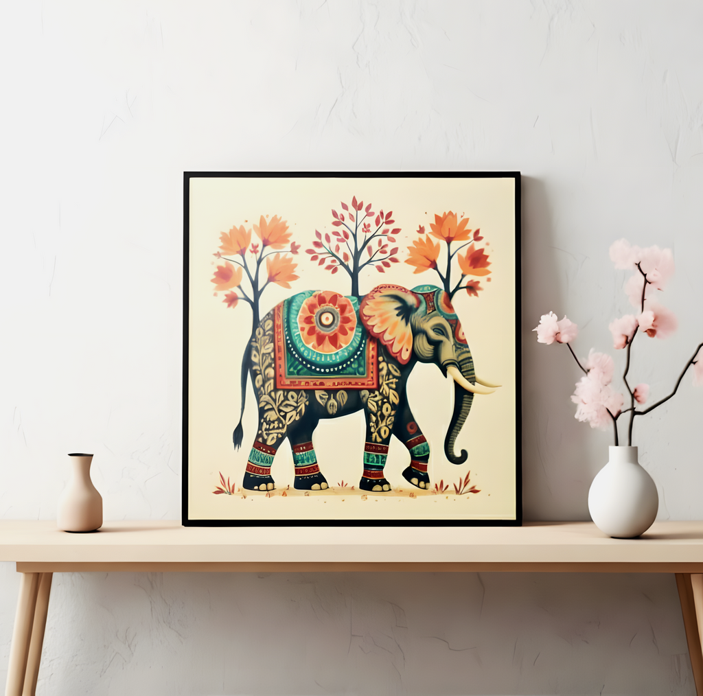 Madhubani Art Style Elephant