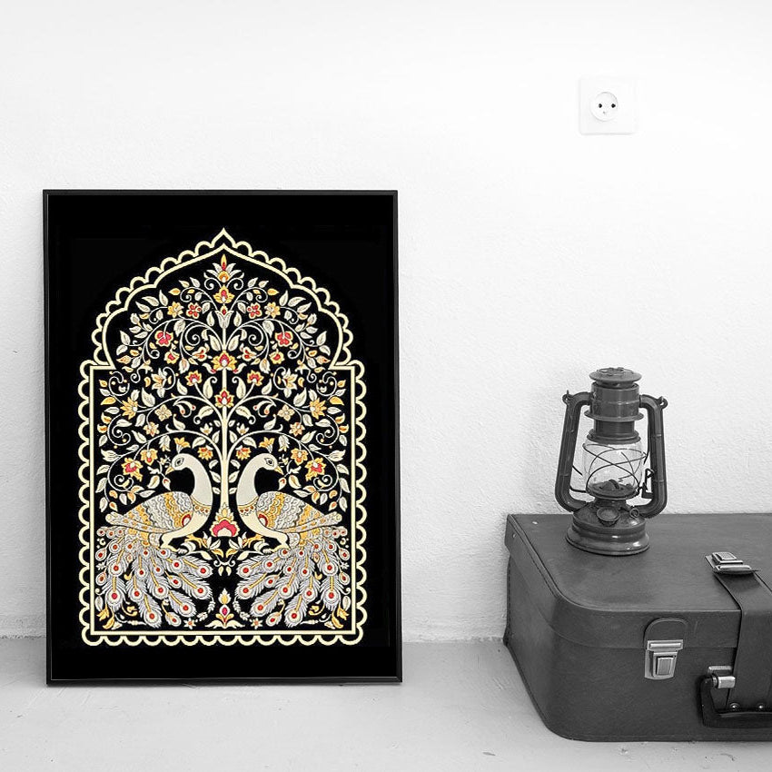 Kalamkari Art Style Peacock