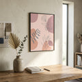 Decorative wall art with abstract leaf design in a modern interior setting.